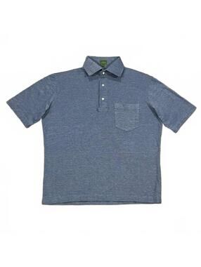 Sid Mashburn Mens Pique Blue Polo Shirt Size Small
